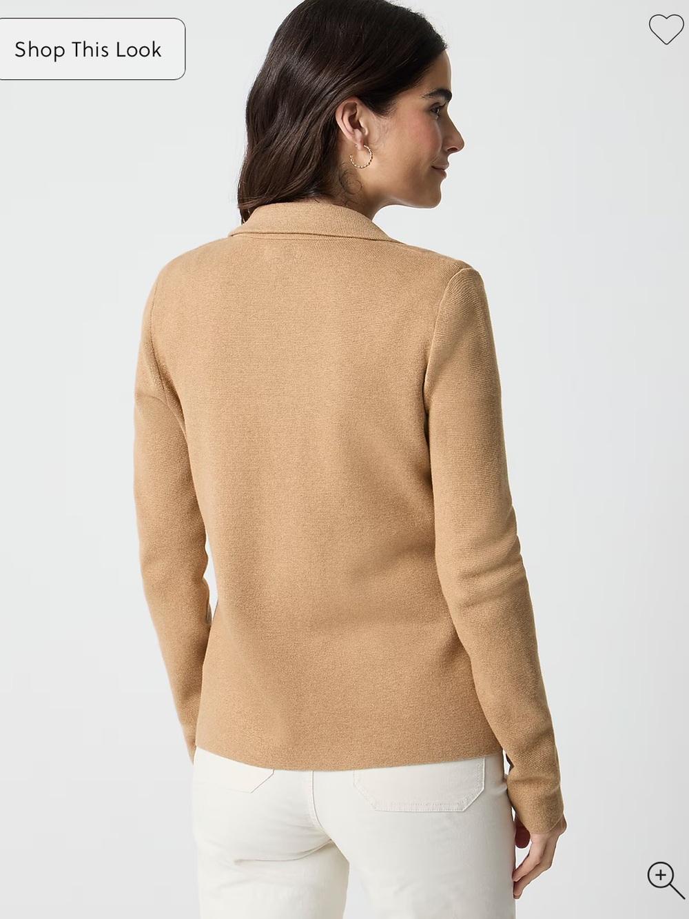 J. Crew Camel Brown Single-Button Schoolboy Sweater Blazer - Picture 4 of 8